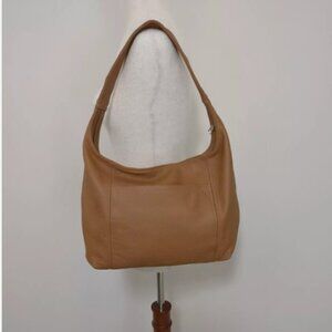 Fgalazebags Rosa Hobo, Zipper, Camel Brown Shoulder Bag w/2 Pockets, EUC
